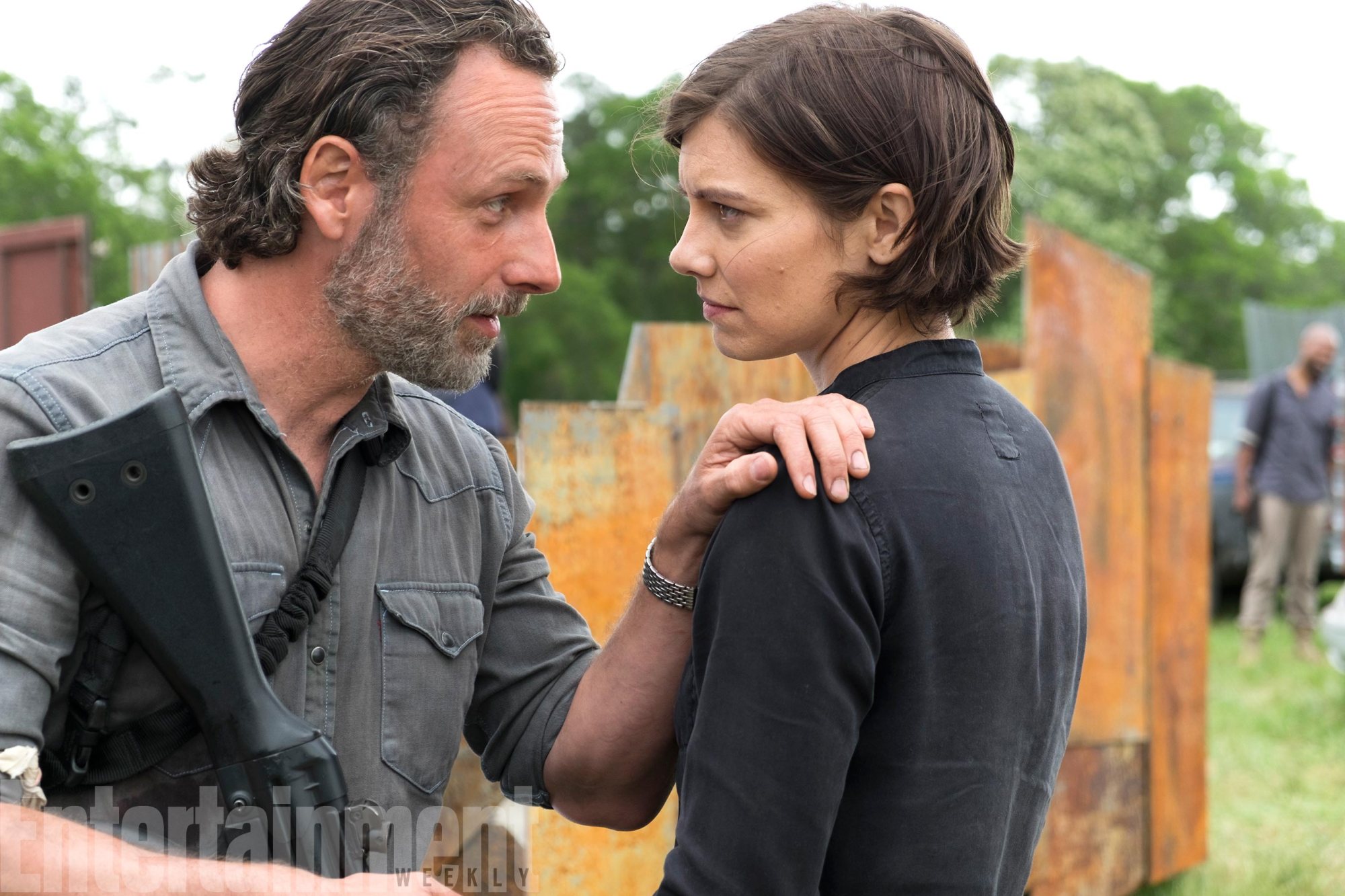 The Walking Dead Season 8, Episode 1 Andrew Lincoln as Rick Grimes, Lauren Cohan as Maggie Greene 