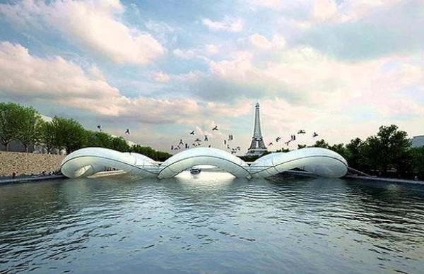 Un extravagante puente trampolín para París