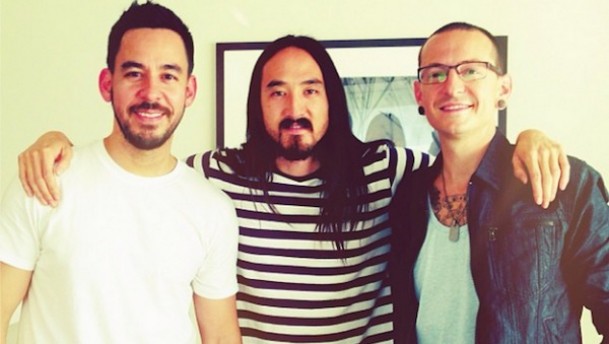 Aoki junto a Linkin Park