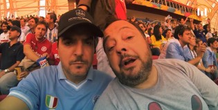 Diego y Cabito madrugaron y festejaron el triunfo de Argentina