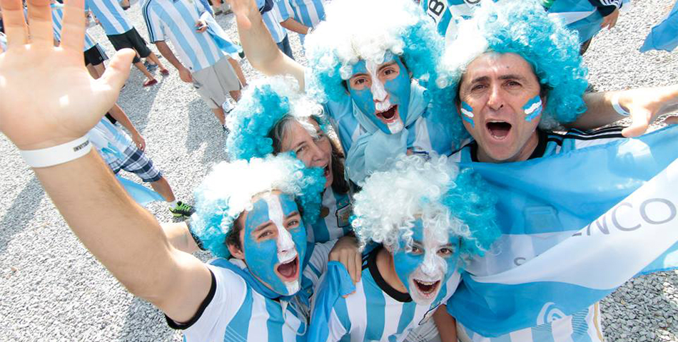 El festejo de los argentinos en Belo Horizonte