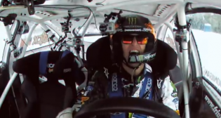 El piloto Ken Block y sus airbags