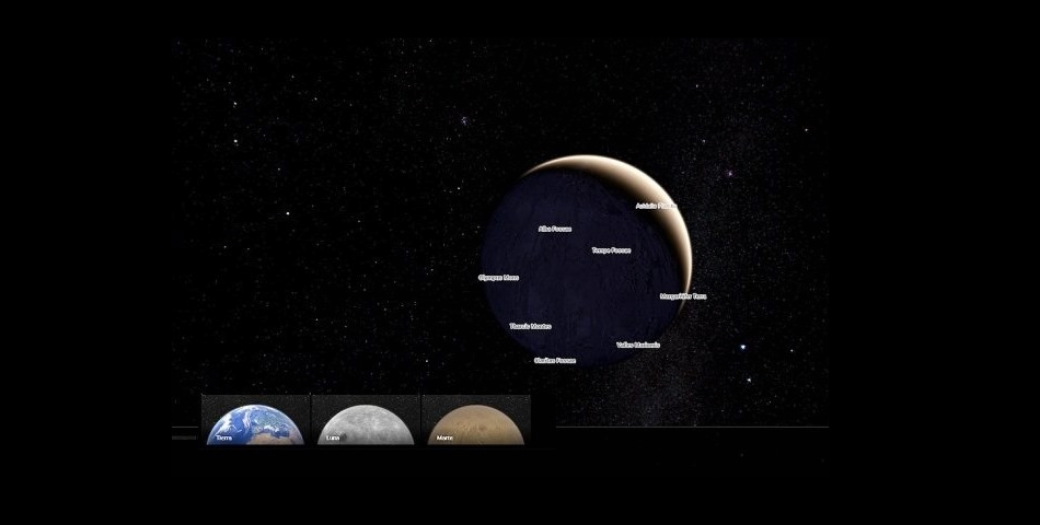 La Luna y Marte en Google Maps