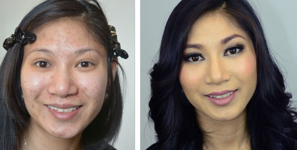 El asombroso antes y después del maquillaje