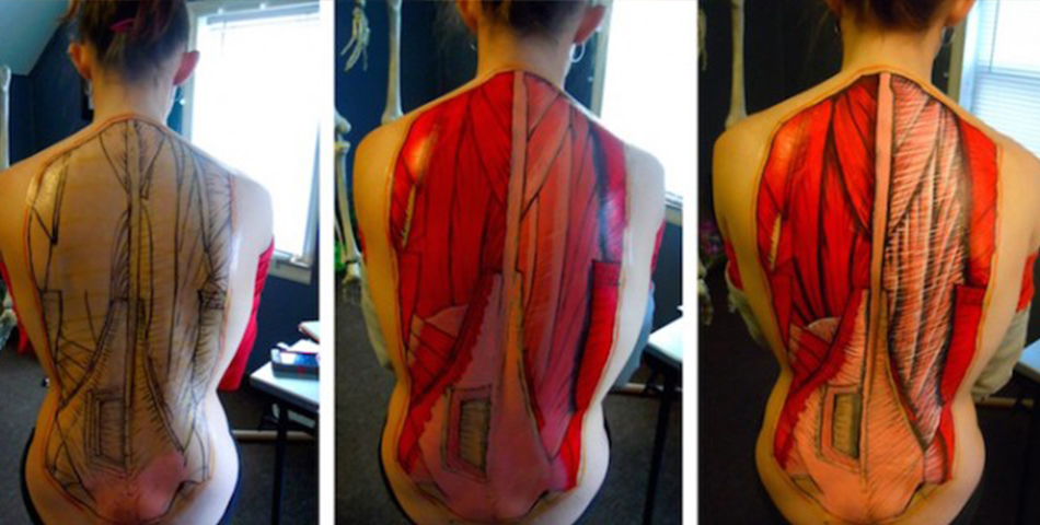 Body painting bien anatómico