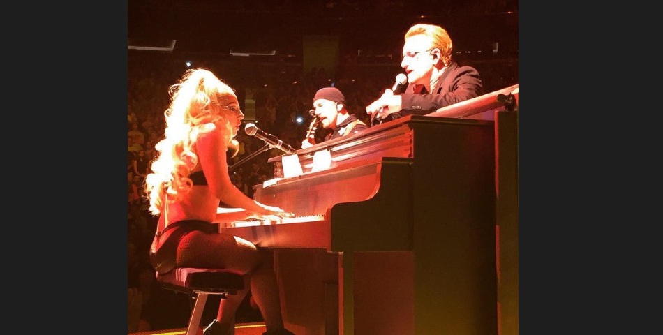 Lady Gaga sorprendió en el show de U2