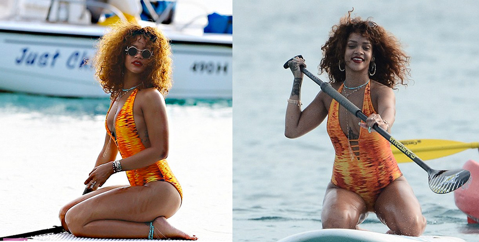 Rihanna le va a la malla enteriza