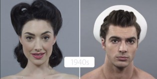La belleza de Hombres y mujeres en 100 años