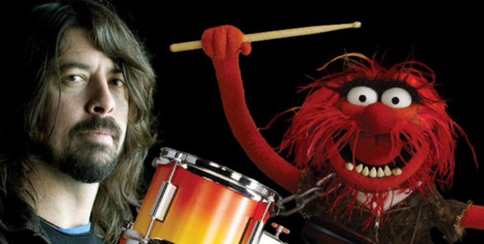 Dave Grohl desafía a los Muppets en la batería