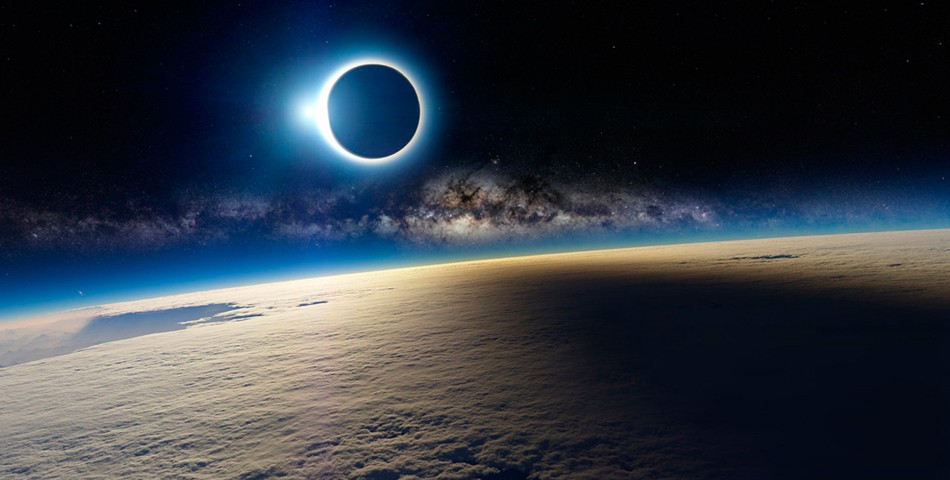 Así es un eclipse lunar visto desde el espacio