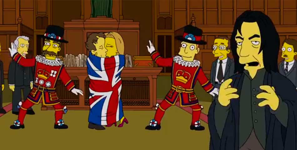 Los Simpsons homenajearon a Bowie y Snape hace varios años