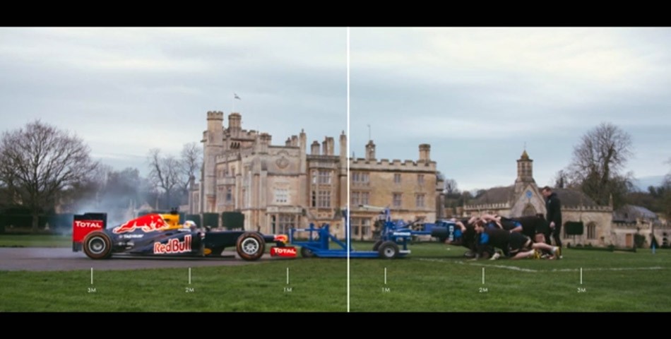 Rugbiers intentaron detener la potencia de un F1