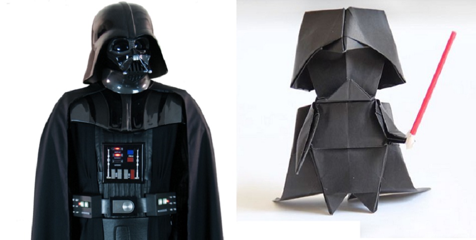 Cómo hacer a Darth Vader en origami