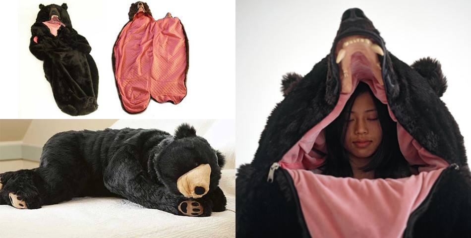 Con este saco de dormir [oso] te asegurás de que nadie perturbe tu sueño