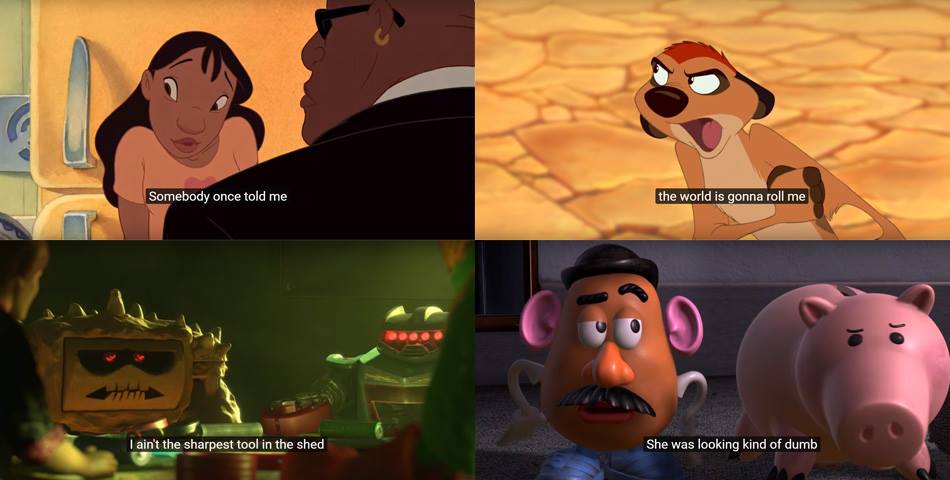 Los personajes de Disney se tornan noventosos y te vas a reír