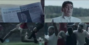 Maradona hace de Dios en una publicidad de cerveza mexicana