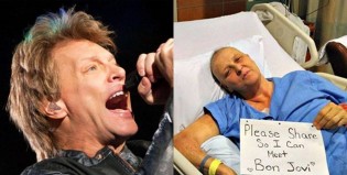 Amor: Bon Jovi visitó a una fanática que lucha contra el cáncer