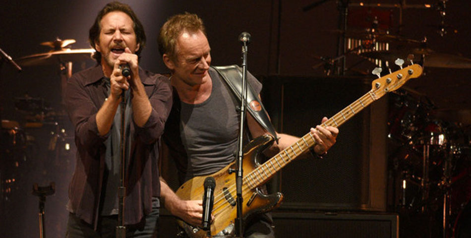 Eddie Vedder se unió a la gira de Sting y Peter Gabriel