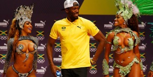 Usain Bolt intentó bailar samba pero fracasó estrepitosamente