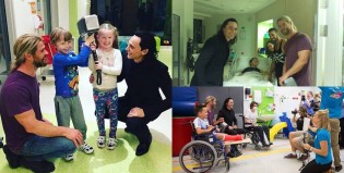 Thor y Loki visitan hospital infantil