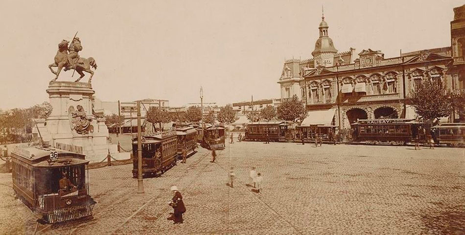 Así lucía Plaza Italia en 1905