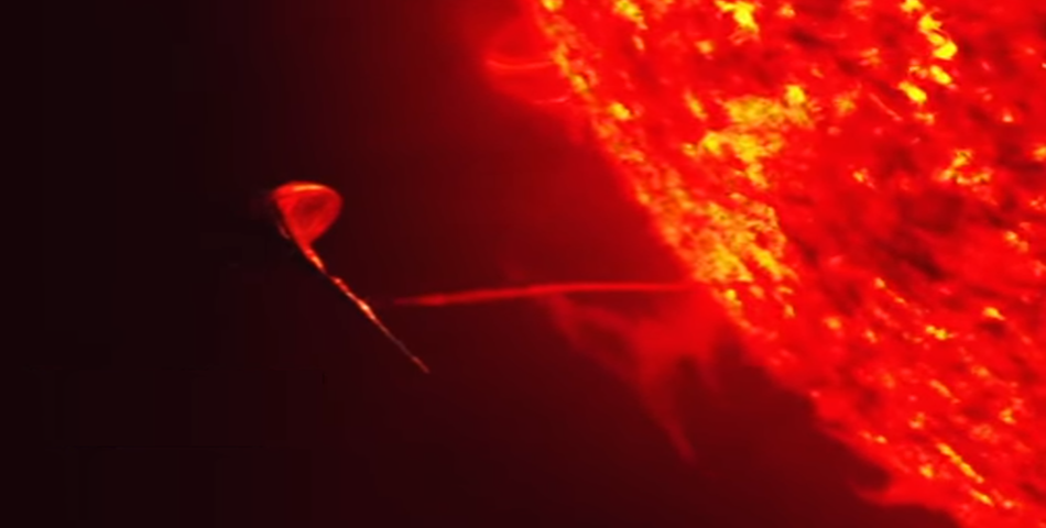 Increíble vídeo de un OVNI alimentándose del sol