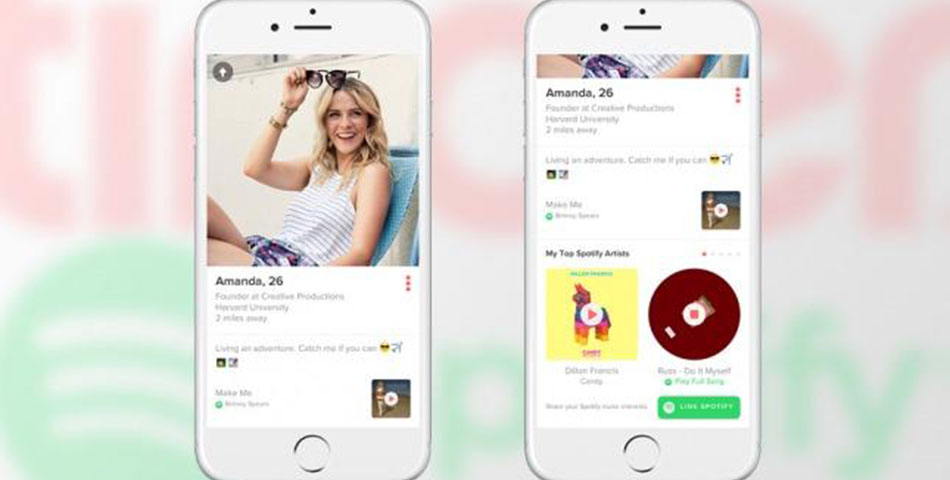 Tinder y Spotify se unen para que consigas pareja