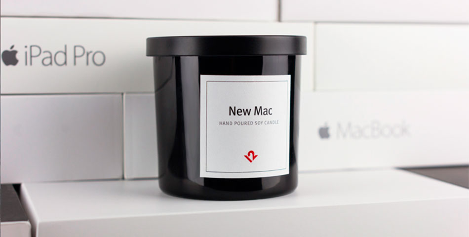 Chequeadísimo: crearon una vela con fragancia a dispositivos Apple nuevos