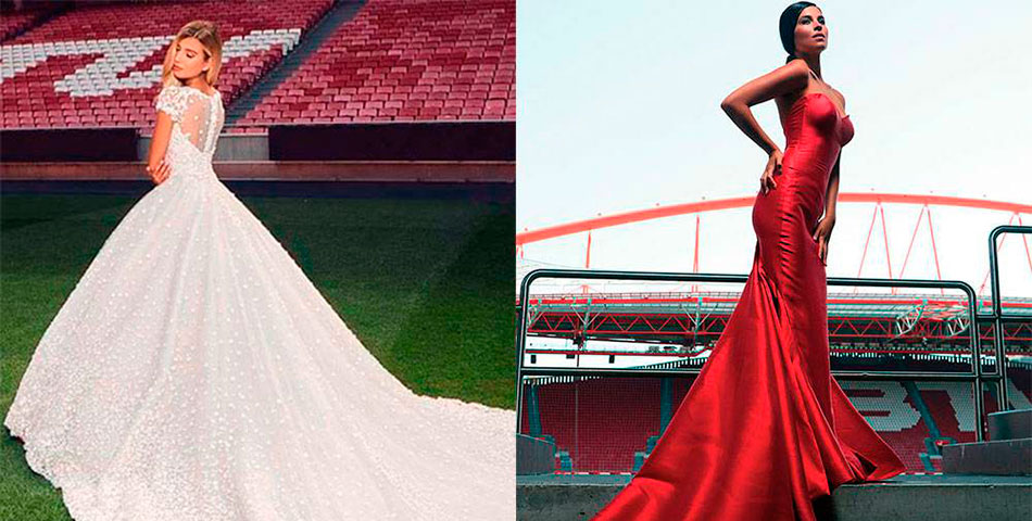 Un club de fútbol lanza su colección de vestidos de novia