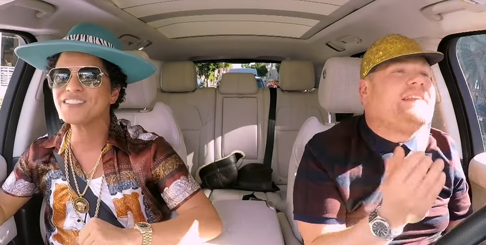 El genial Carpool Karaoke con Bruno Mars