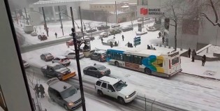 Un choque múltiple sobre la nieve