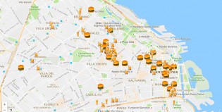 Un mapa interactivo muestra todas las hamburgueserías porteñas