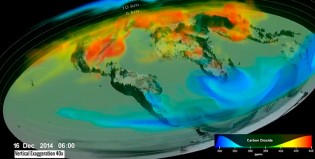 Así se ve la capa de gases que provoca el calentamiento global