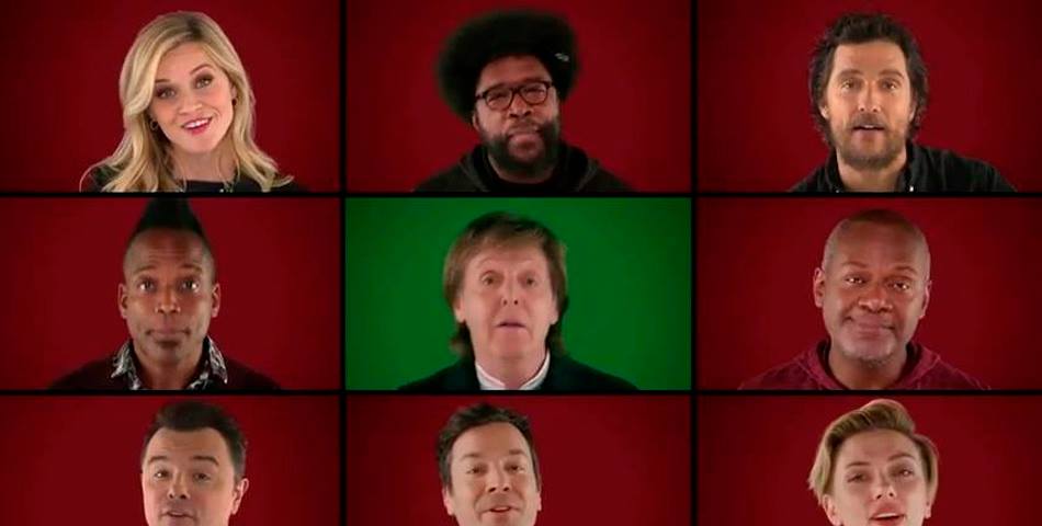 Jimmy Fallon convocó a varias estrellas para cantar un villancico de navidad