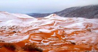Nevó en el desierto del Sahara luego de 37 años