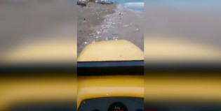 Así queda la playa de Villa Gesell después de una noche de “fiesta”