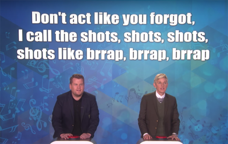 Un karaoke viral entre Ellen Degeneres y James Corden