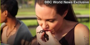 Imperdible: ¡Angelina Jolie le enseña a comer arañas y escorpiones a sus hijos!