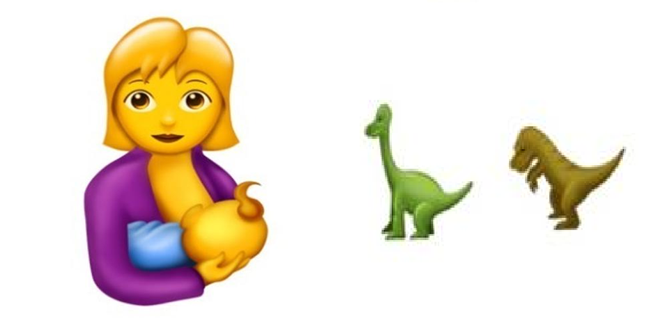 Desde una mujer amamantando hasta dinosaurios: ¡Llegan 137 nuevos emojis a Whatsapp!