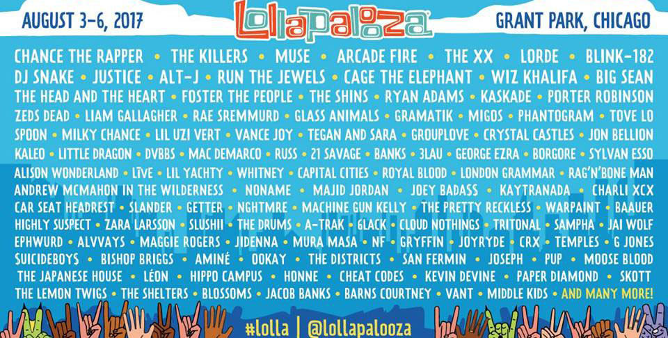 Lollapalooza Chicago confirmó su line-up: ¡The Killers, Muse y Arcade Fire encabezan la lista!