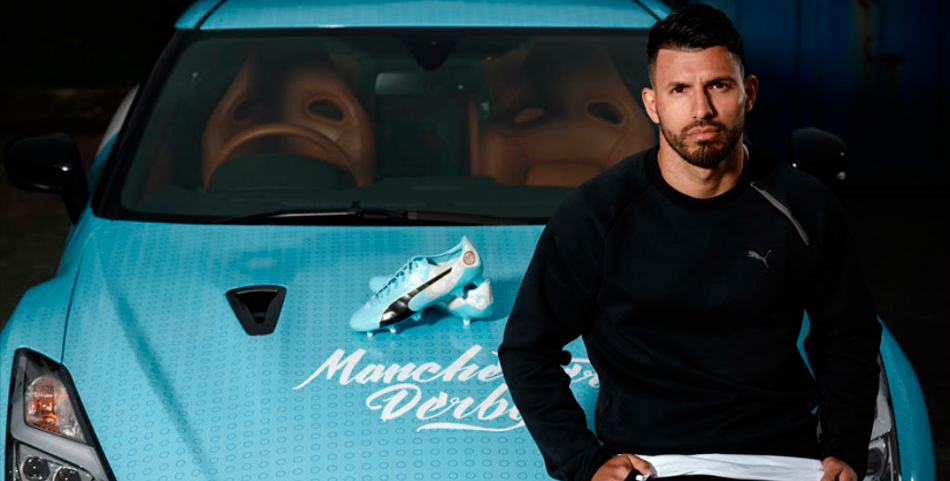 Agüero tuneó su auto para que luzca como sus botines