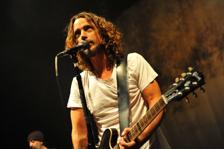 LONDON, UNITED KINGDOM - NOVEMBER 09: Chris Cornell of Soundgarden performs on stage at Shepherds Bush Empire on November 9, 2012 in London, United Kingdom. (Photo by C Brandon/Redferns via Getty Images)