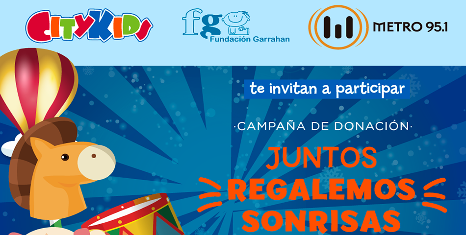 ¡Juntos regalemos sonrisas! Doná un jueguete nuevo y CityKids le dona otro a la Fundación Garrahan