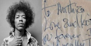 “A Anthea, amor y besos para siempre” subastan una carta romántica de Jimi Hendrix