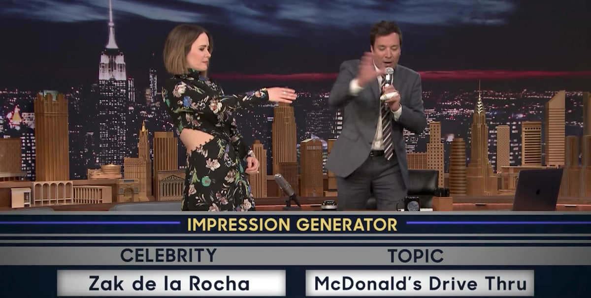 Jimmy Fallon se animó a imitar a Zack De La Rocha de Rage Against the Machine