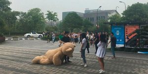 Él compró un oso de peluche y ella lo rechazó