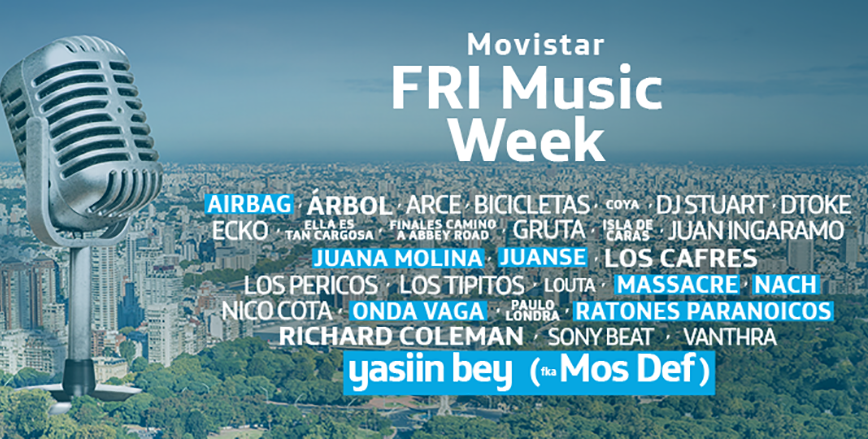 Se viene el Movistar FRI Music Week: enterate los días y el line-up