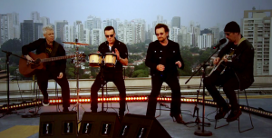 ¡U2 la rompió en la televisión brasilera con un show desde la terraza de un canal!