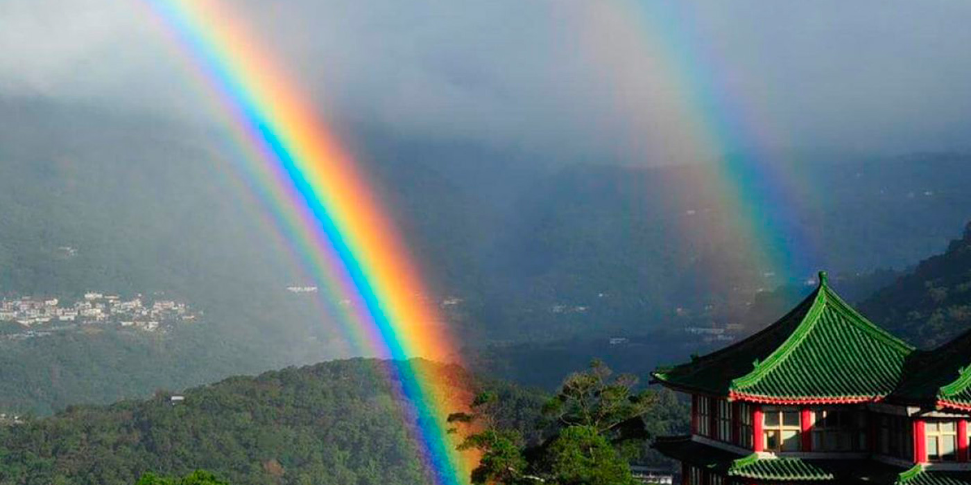 Conmovedor: un arcoíris duró nueve horas en Taiwán
