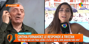 “Estoy feliz de que te pase todo esto” el tenso cruce en vivo entre Cinthia Fernández y Tristán